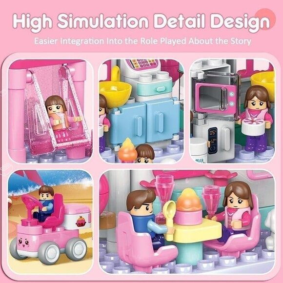 Girls Bakery Playset Building Blocks - Picture 11 of 12
